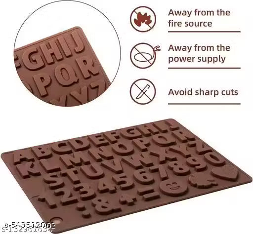 Silicone Chocolate Mould | Alphabets Chocolate mould | ABCD Chocolate Mould (Pack of 1)