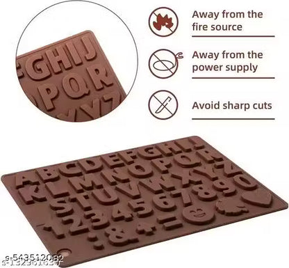 Silicone Chocolate Mould | Alphabets Chocolate mould | ABCD Chocolate Mould (Pack of 1)