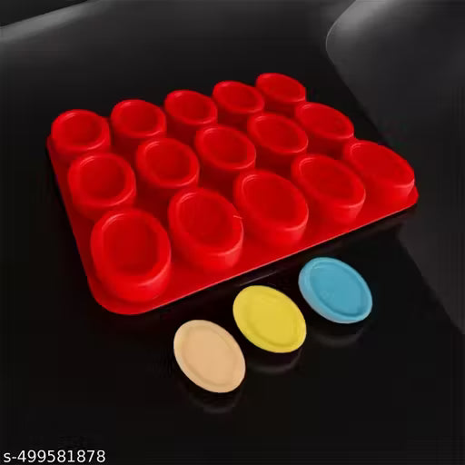 1Pc Silicone Soap Mold For Soap Making 15 Cavity Oval Shape Soap
