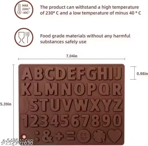 Silicone Chocolate Mould | Alphabets Chocolate mould | ABCD Chocolate Mould (Pack of 1)