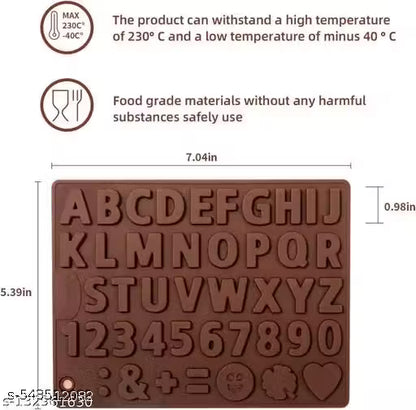 Silicone Chocolate Mould | Alphabets Chocolate mould | ABCD Chocolate Mould (Pack of 1)