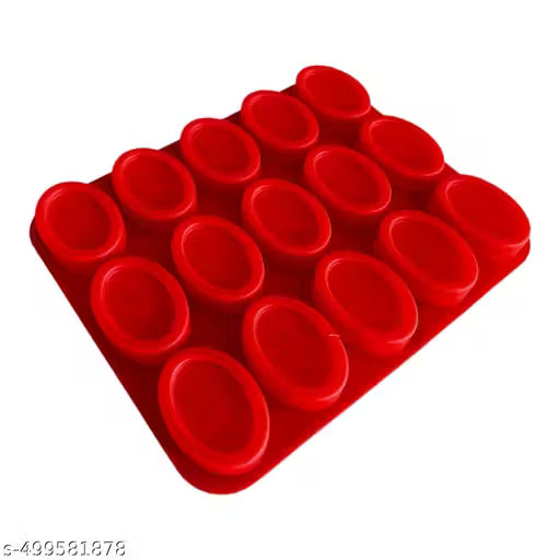 1Pc Silicone Soap Mold For Soap Making 15 Cavity Oval Shape Soap