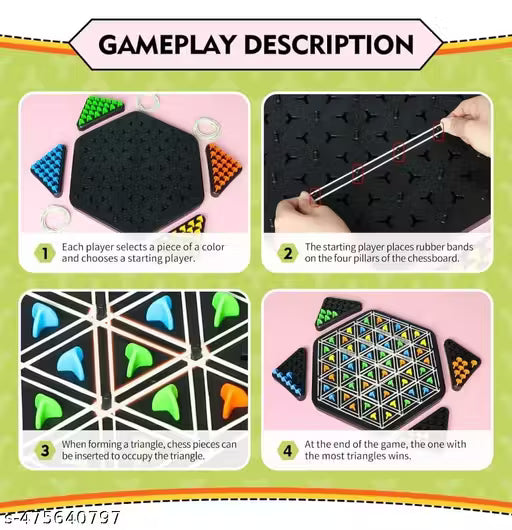 Triggle Game Rubber Bands Triangle